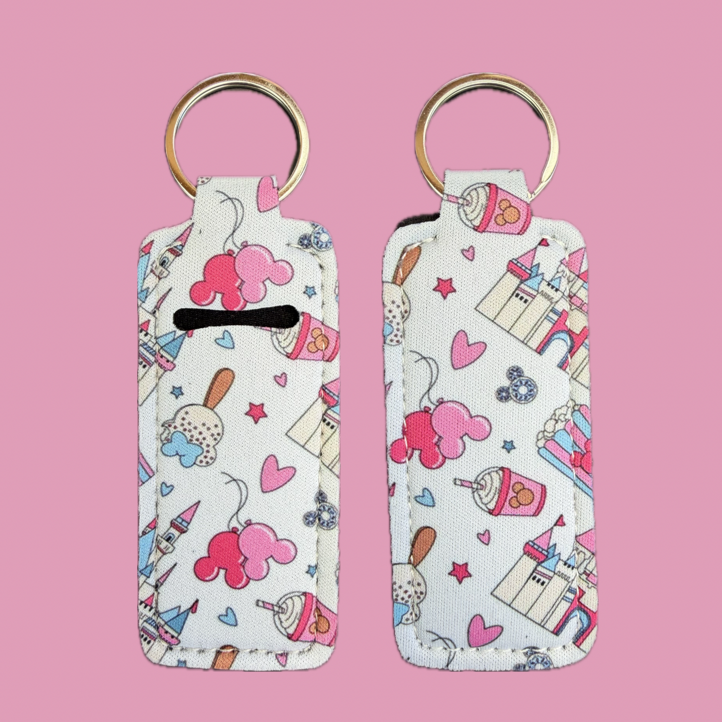 Mainstreet Sweets Themed Lip Balm Holder Keychain