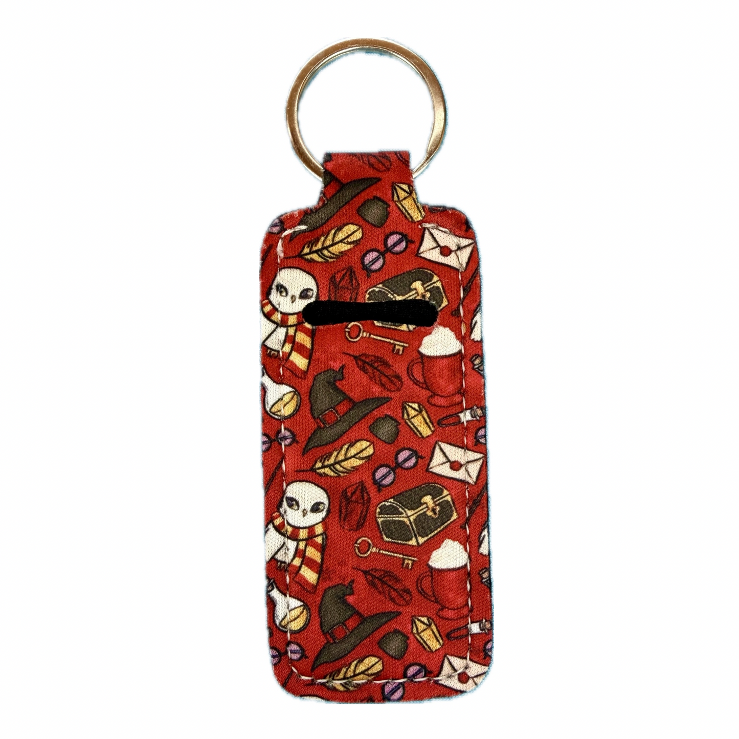Red Wizard Lip Balm Holder Keychain