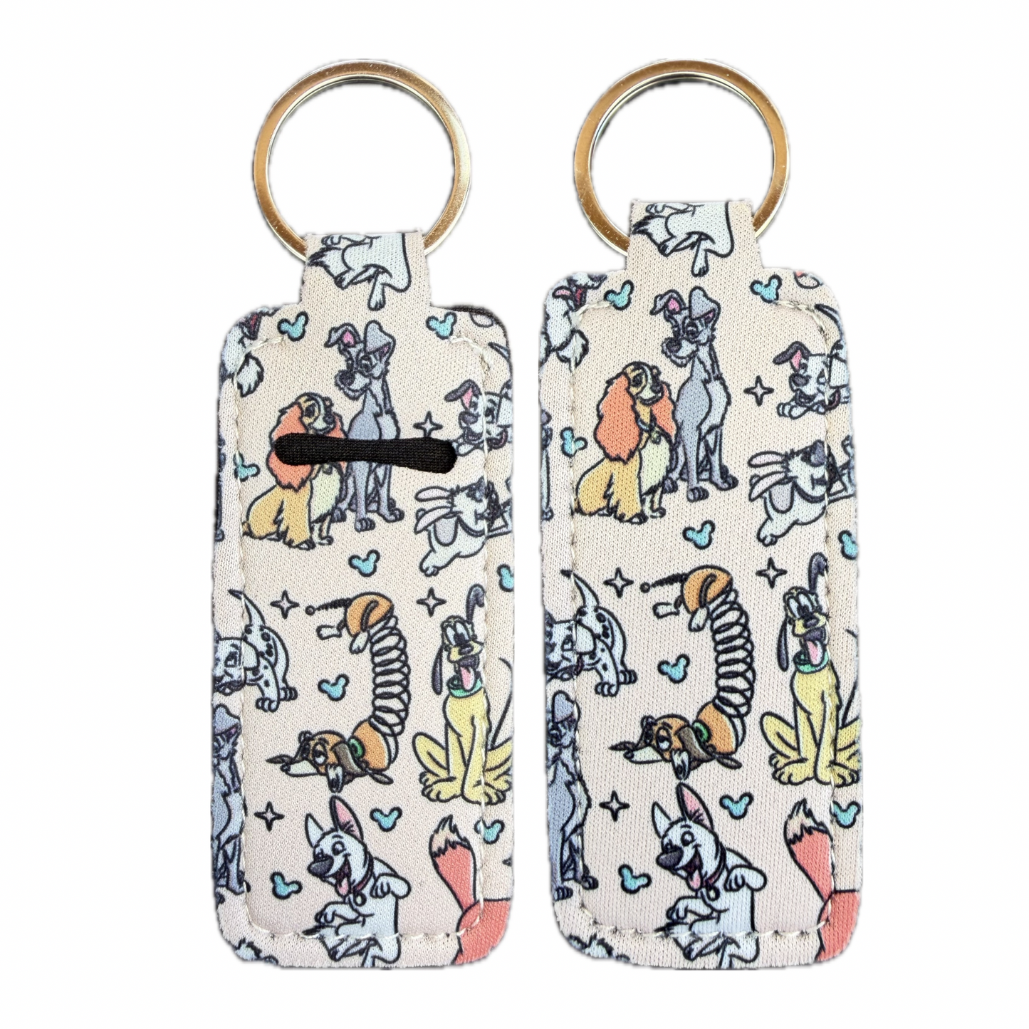 Magical Dogs Themed Lip Balm Holder Keychain