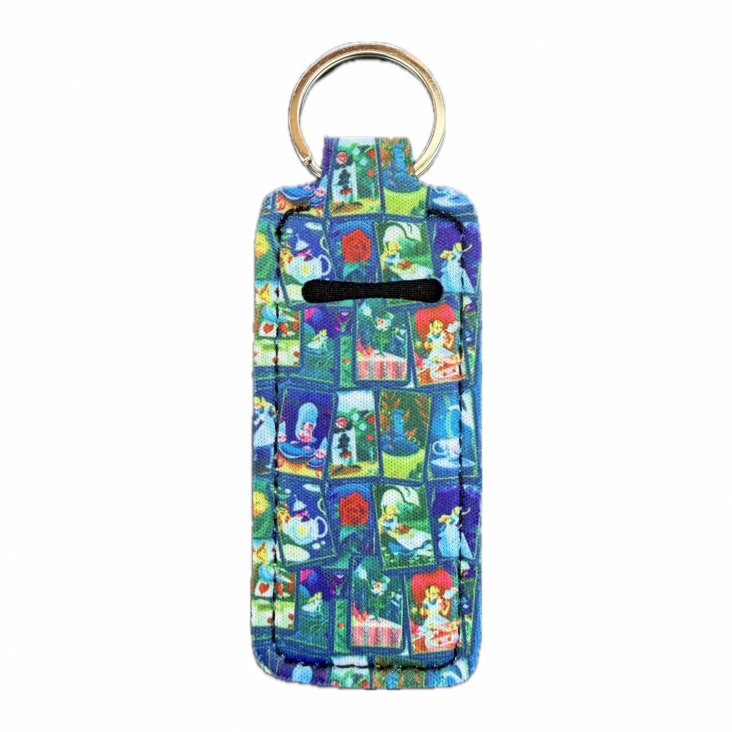 Wonderland Themed Lip Balm Holder Keychain