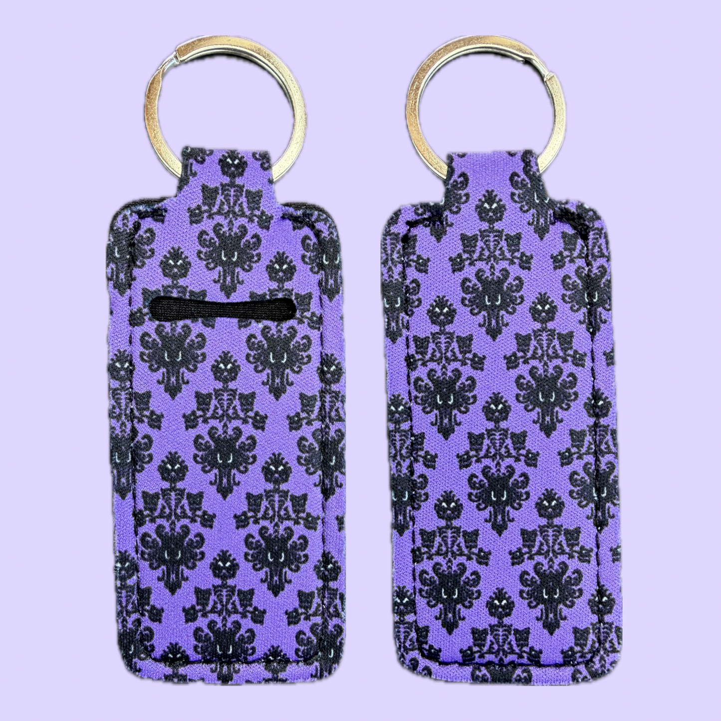 Ghost Host Themed Lip Balm Holder Keychain