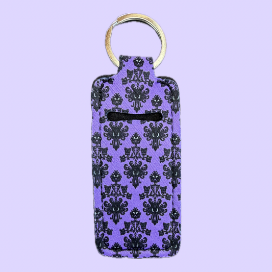 Ghost Host Themed Lip Balm Holder Keychain
