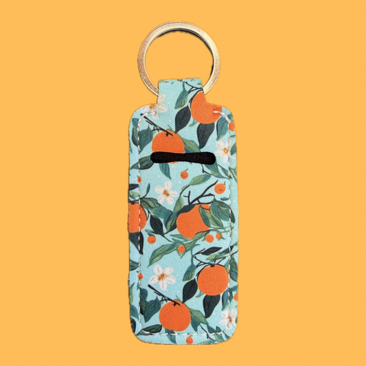 Oranges Lip Balm Holder Keychain
