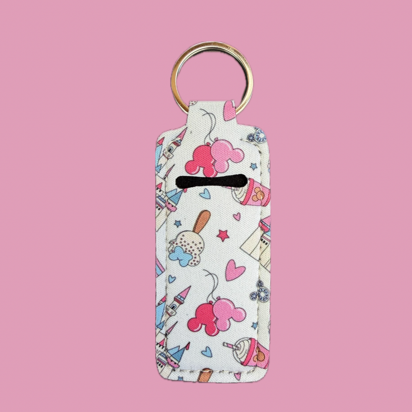 Mainstreet Sweets Themed Lip Balm Holder Keychain