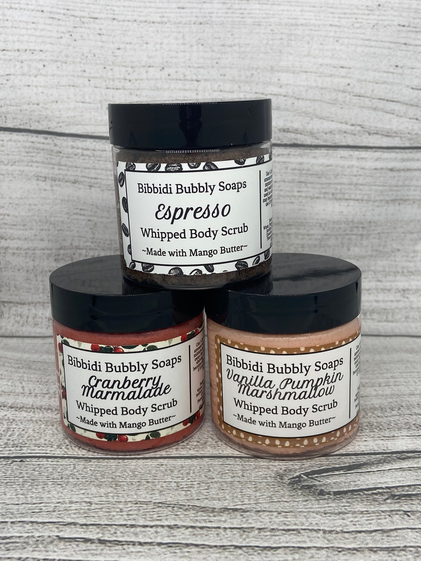 Espresso Whipped Sugar Scrub w/ Coffee Grounds